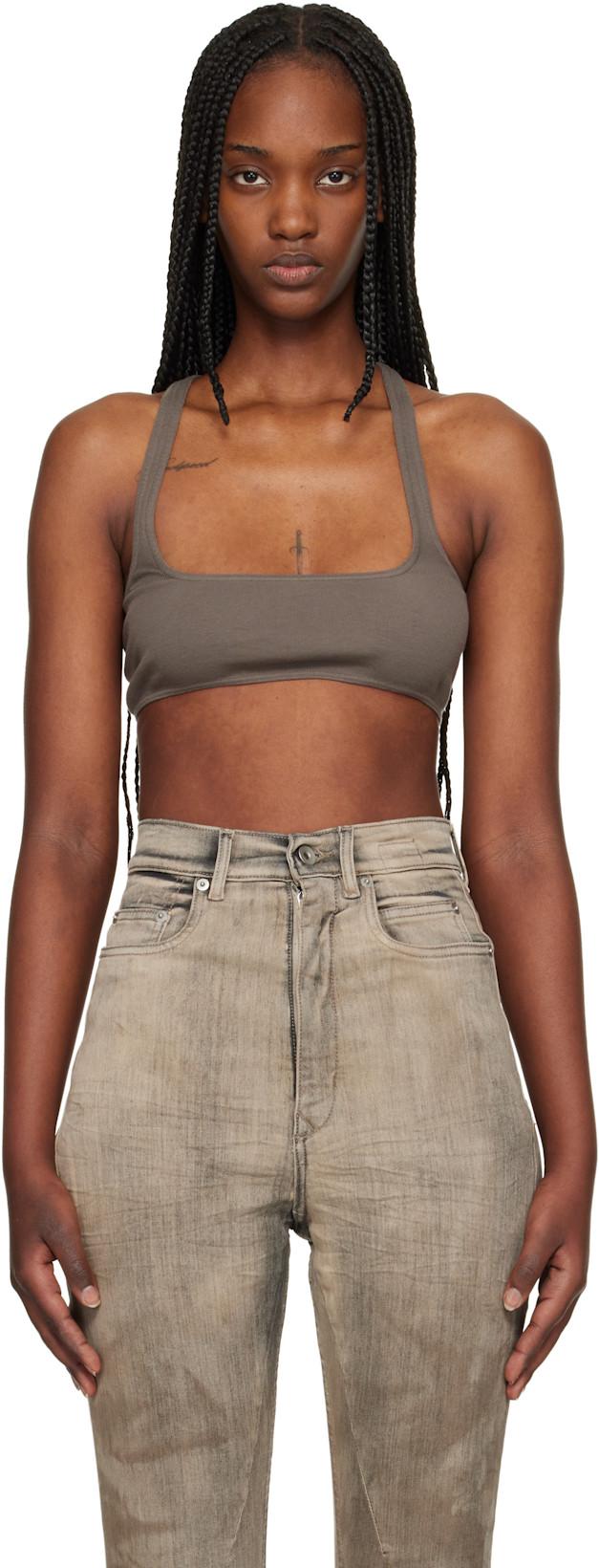 Brown Temple Unhorny Top by RICK OWENS DRKSHDW