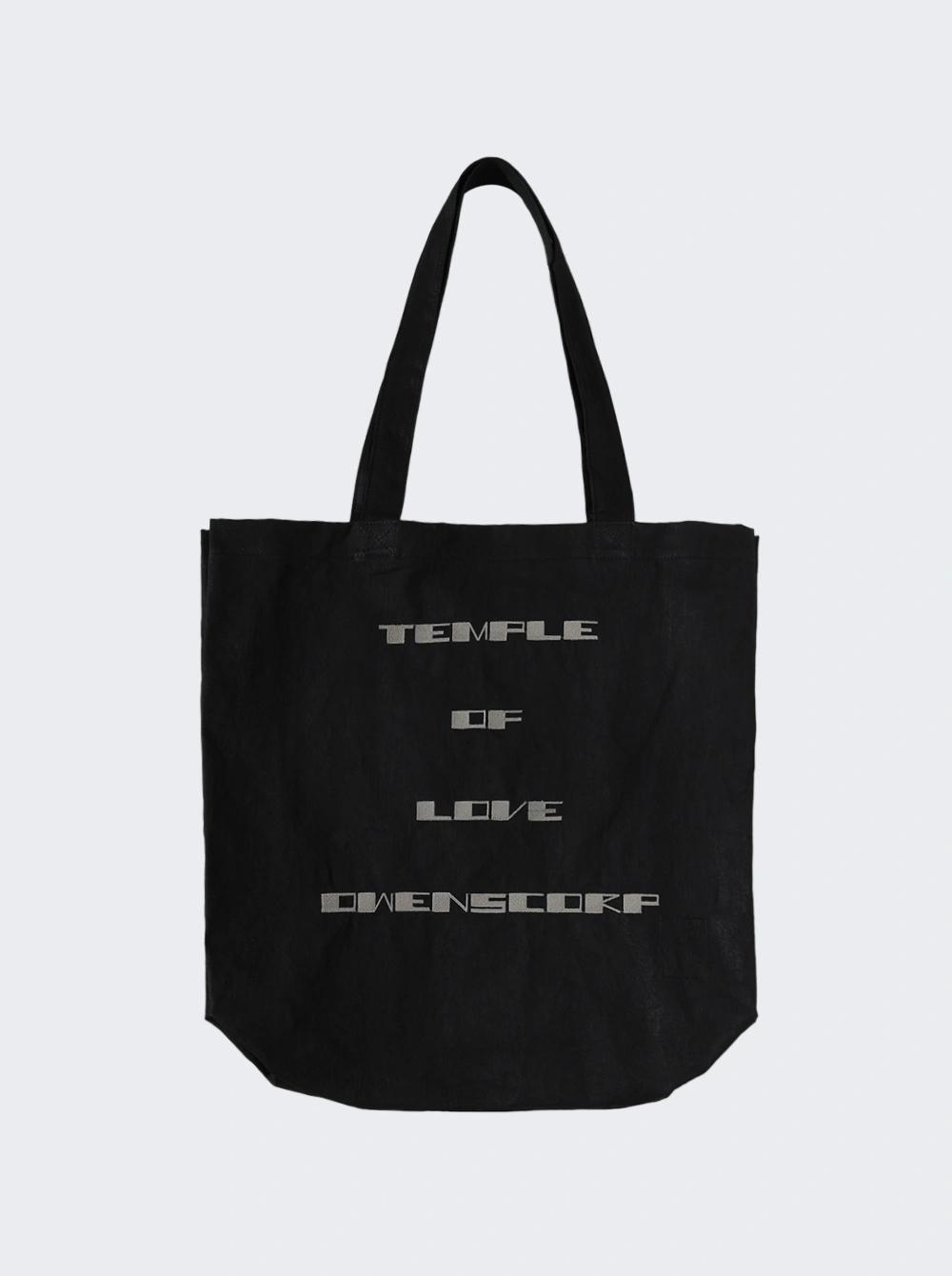 Canvas Tote Bag Black And Pearl  | The Webster by RICK OWENS DRKSHDW