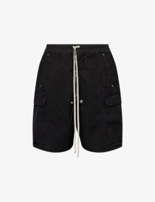 Cargobela Exposed-Zip Cotton Shorts by RICK OWENS DRKSHDW
