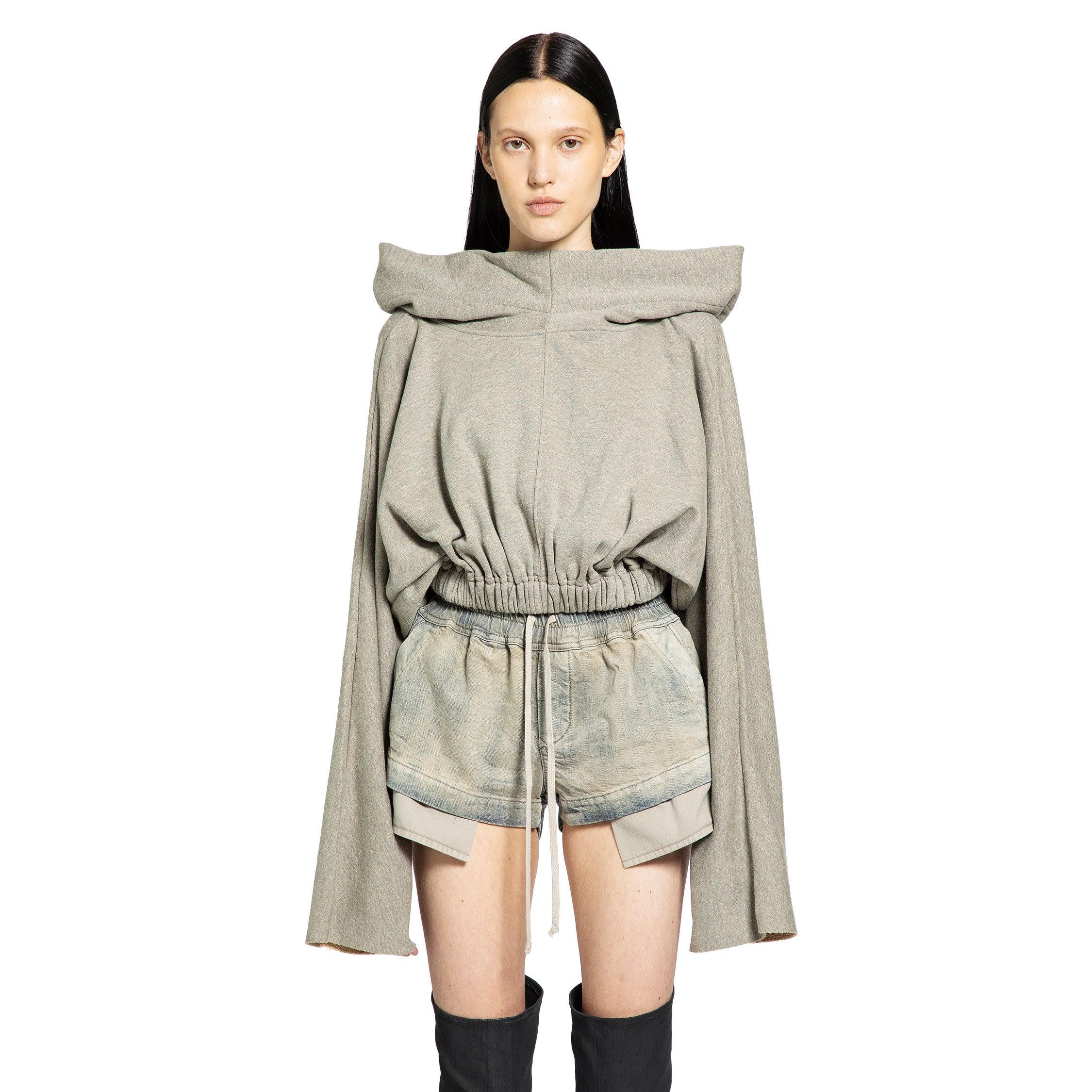 Cropped Hoodie Sweatshirt by RICK OWENS DRKSHDW