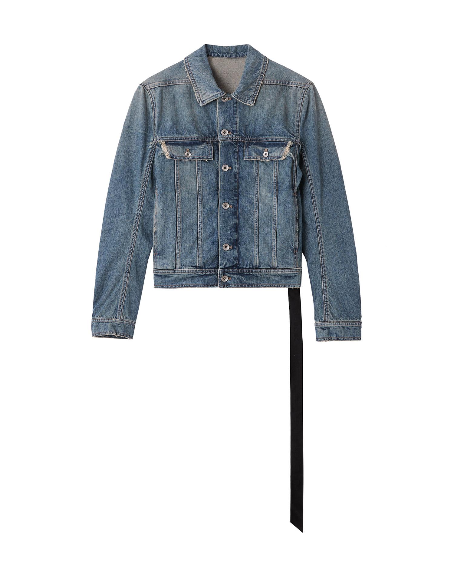 Denim trucker jacket by RICK OWENS DRKSHDW