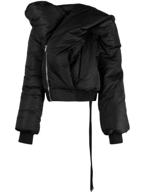 Doll asymmetric padded bomber jacket by RICK OWENS DRKSHDW