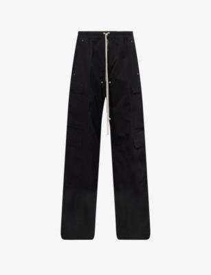 Double Cargo Jumbo Belas Wide-Leg Cotton Trousers by RICK OWENS DRKSHDW Double Cargo Jumbo Belas Wide-Leg Cotton Trousers by RICK OWENS DRKSHDW