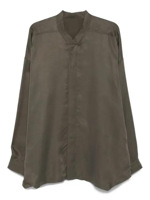 Faun band-collar long-sleeve shirt by RICK OWENS DRKSHDW