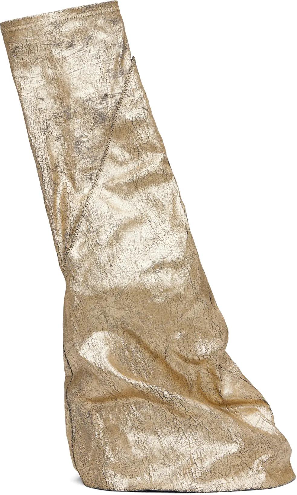 Gold Hollywood Fetish Tall Boots by RICK OWENS DRKSHDW