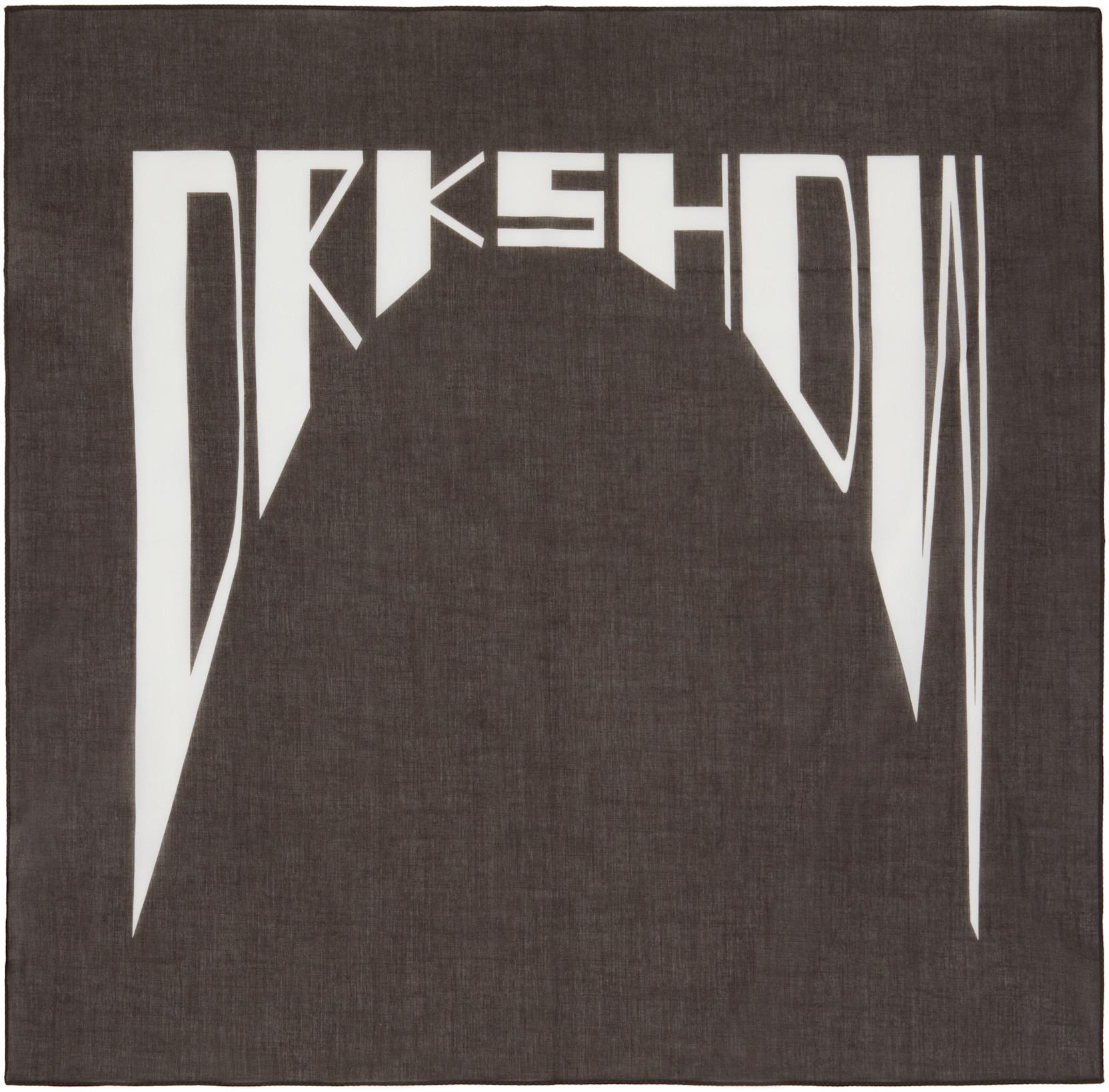 Gray Concordians Cotton Bandana by RICK OWENS DRKSHDW