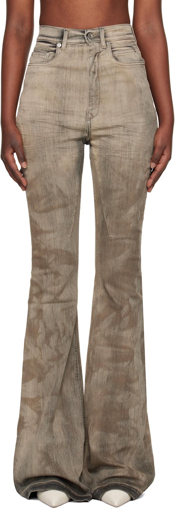 Gray Temple Bolan Bootcut Jeans by RICK OWENS DRKSHDW