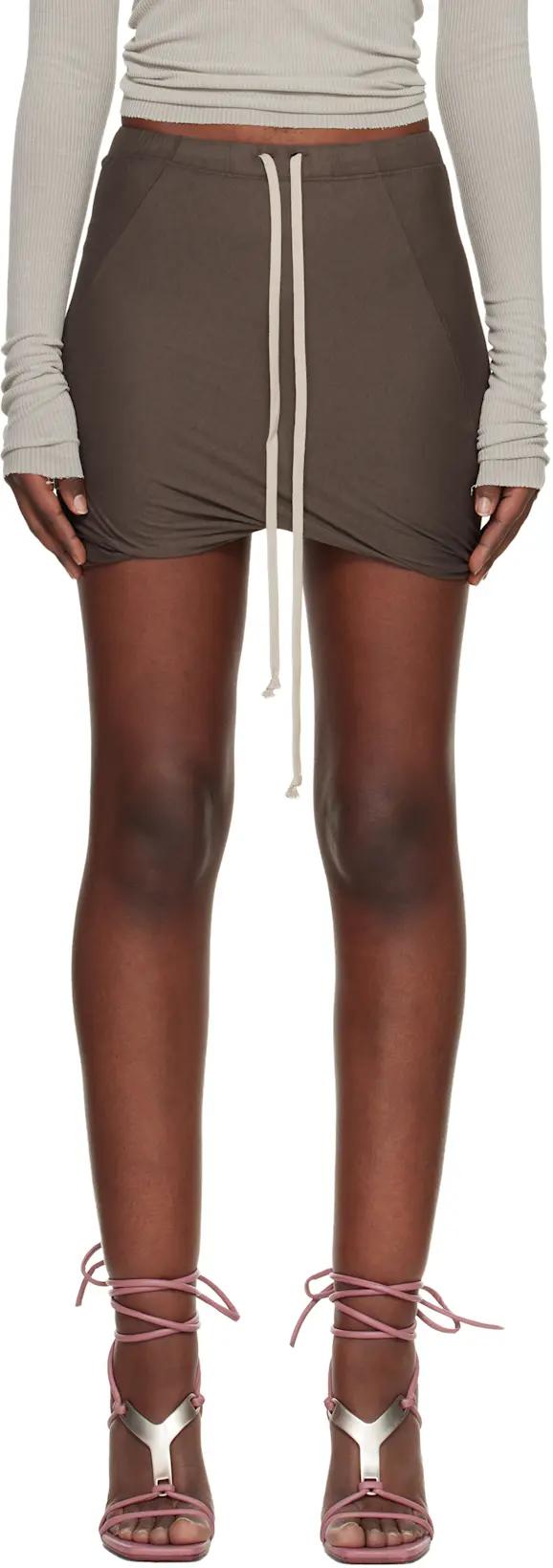 Gray Temple Buds Shorts by RICK OWENS DRKSHDW