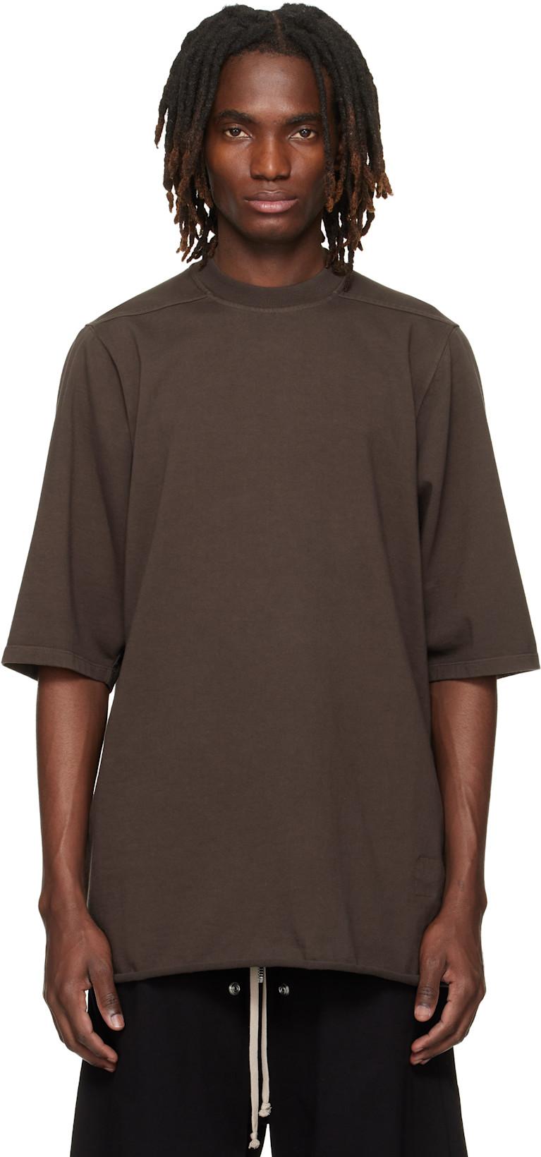Gray Temple Jumbo S/S T-shirt by RICK OWENS DRKSHDW