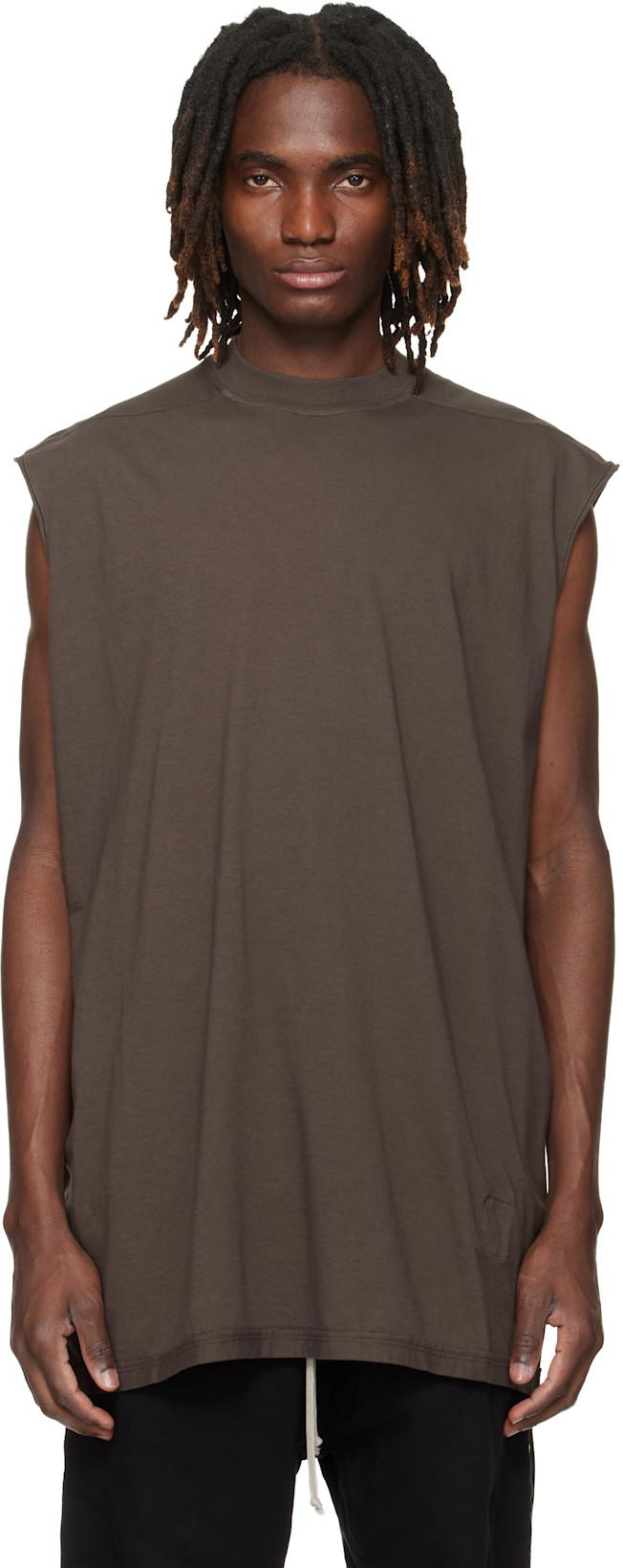 Gray Temple Tarp T-shirt by RICK OWENS DRKSHDW