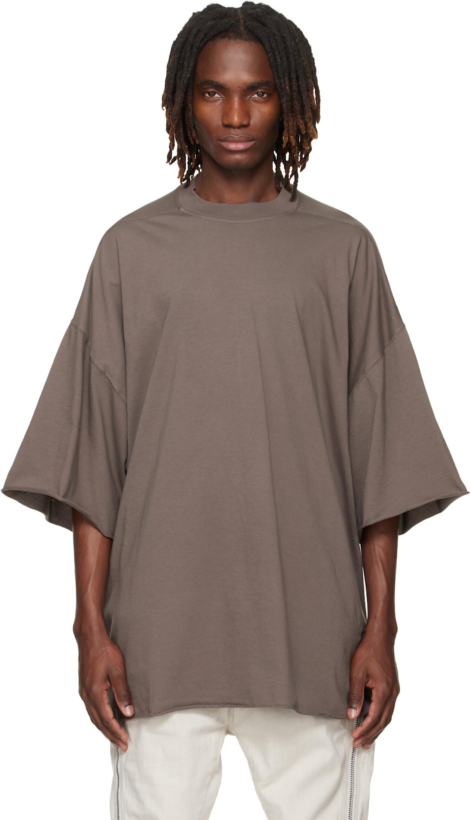 Gray Temple Tommy T-shirt by RICK OWENS DRKSHDW