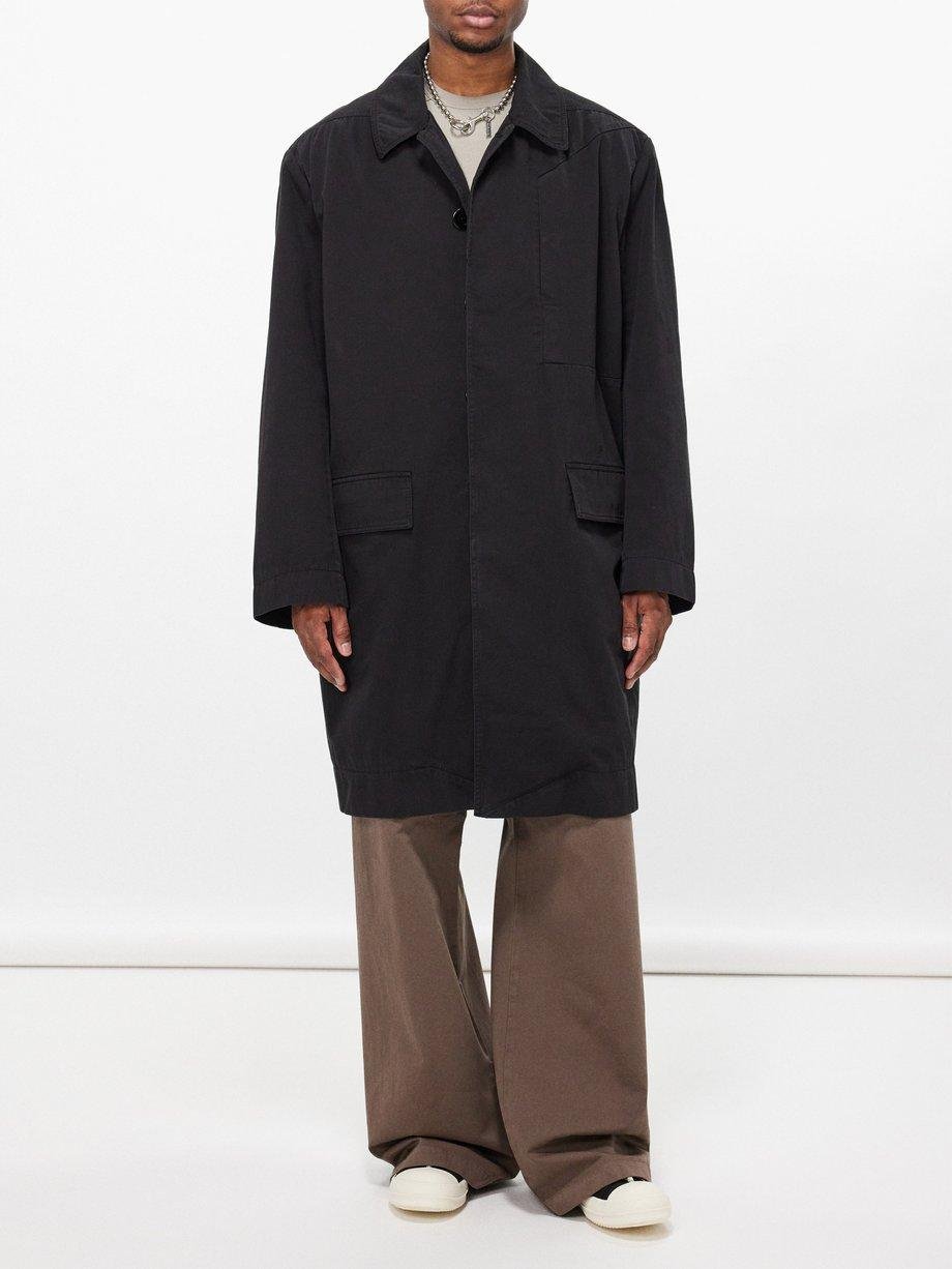 Jumbo Mac cotton-twill overcoat by RICK OWENS DRKSHDW