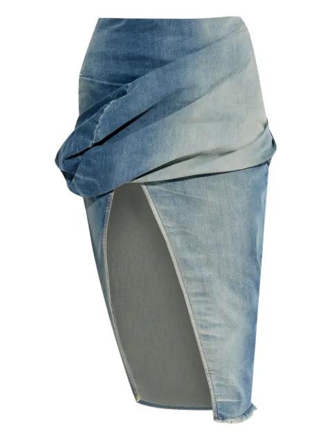 Low Twist midi skirt by RICK OWENS DRKSHDW