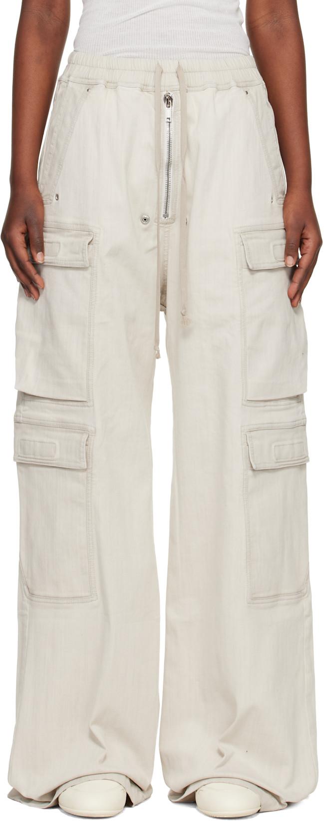 Off-White Temple Double Jumbo Belas Denim Cargo Pants by RICK OWENS DRKSHDW