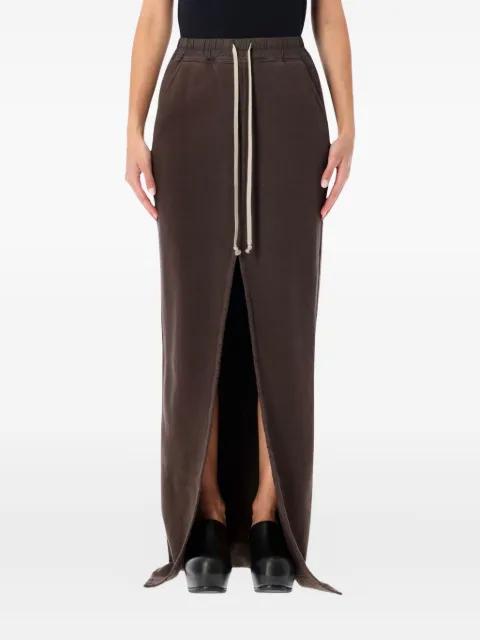 Phleg Pillar drawstring slit skirt by RICK OWENS DRKSHDW