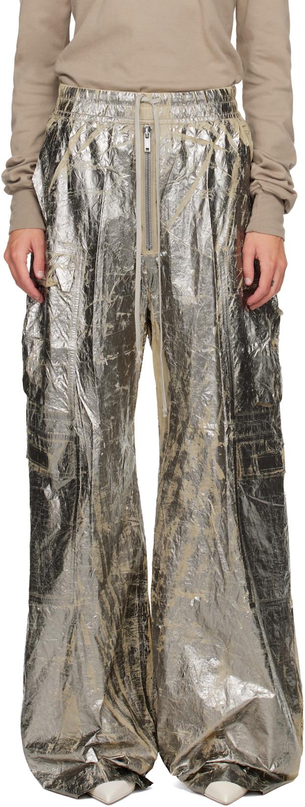 Silver Concordians Double Jumbo Belas Cargo Pants by RICK OWENS DRKSHDW
