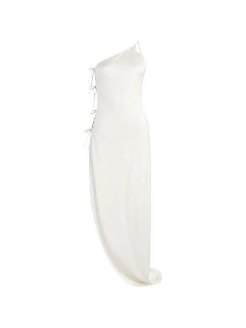Taco one-shoulder side-tie maxi dress by RICK OWENS DRKSHDW
