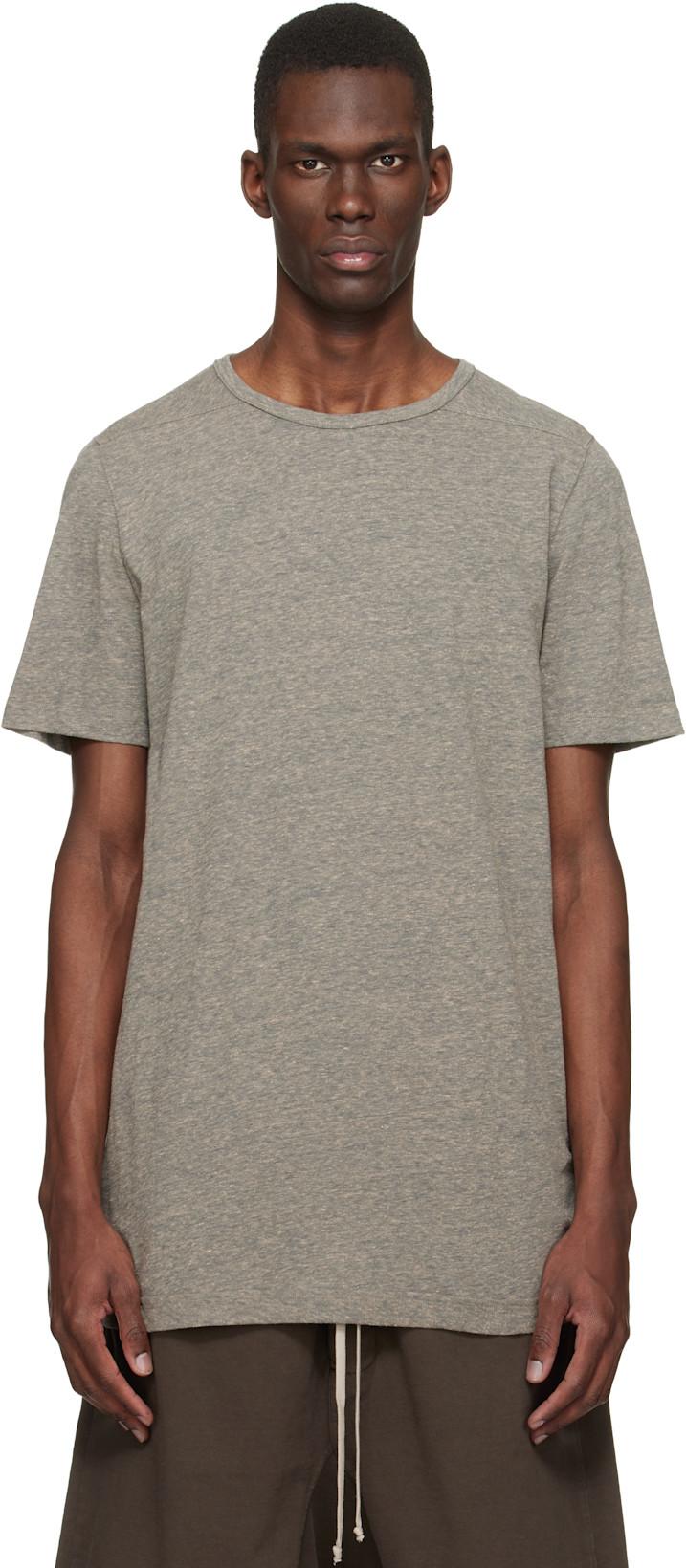 Taupe Temple Level T-shirt by RICK OWENS DRKSHDW