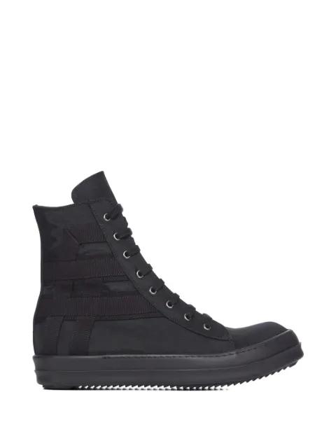 Vegan Sneaks high-top panelled sneakers by RICK OWENS DRKSHDW