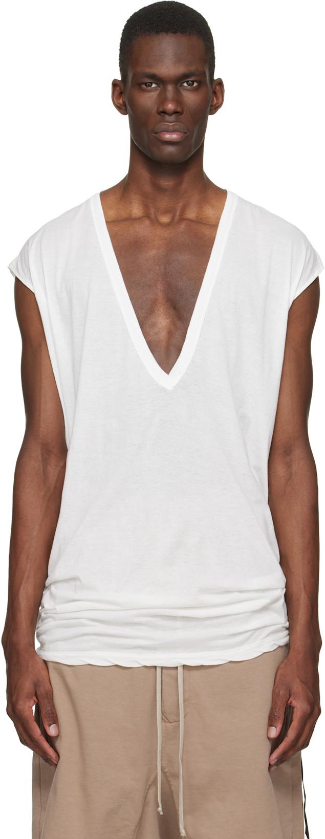 White Temple Dylan T-shirt by RICK OWENS DRKSHDW