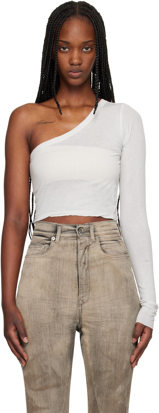 White Temple Ziggy T-shirt by RICK OWENS DRKSHDW