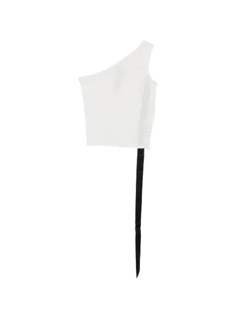 Ziggy one-shoulder ribbon top by RICK OWENS DRKSHDW