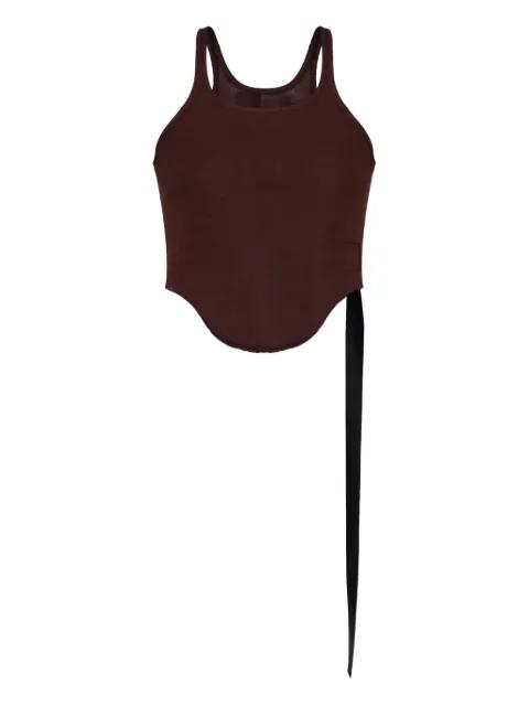 asymmetrical raw-edge tank top by RICK OWENS DRKSHDW