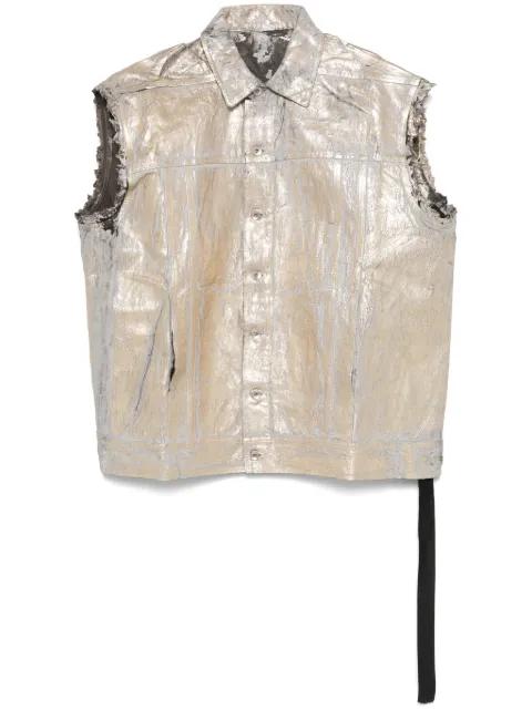 coated gilet by RICK OWENS DRKSHDW