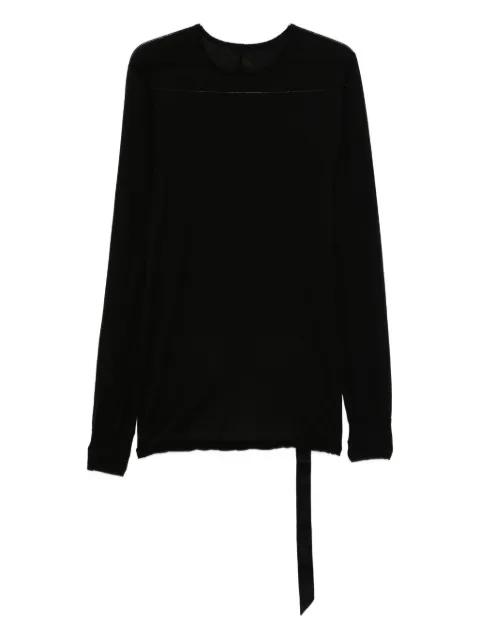 cotton crew-neck long-sleeves T-shirt by RICK OWENS DRKSHDW