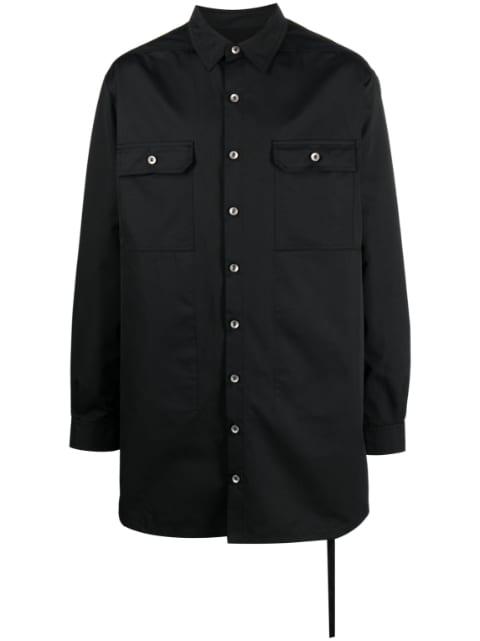 cotton shirt jacket by RICK OWENS DRKSHDW