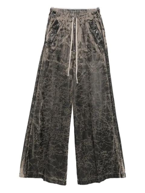 crackled-effect zip trousers by RICK OWENS DRKSHDW