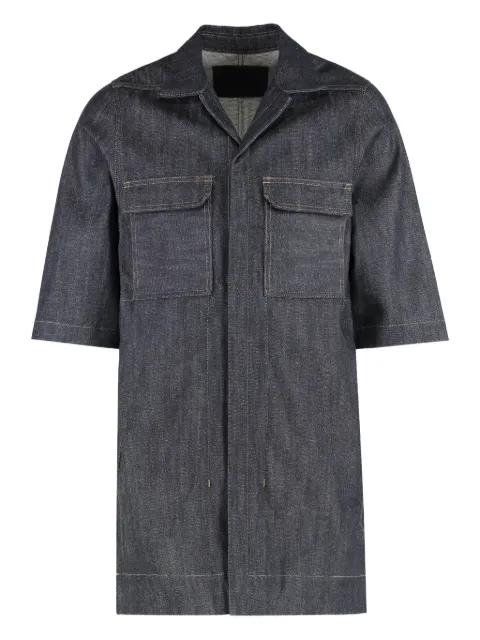 denim short-sleeve pocket shirt by RICK OWENS DRKSHDW