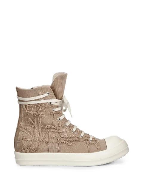 distressed high-top sneakers by RICK OWENS DRKSHDW