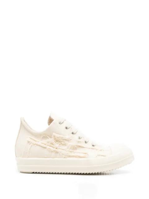 distressed lace-up sneakers by RICK OWENS DRKSHDW