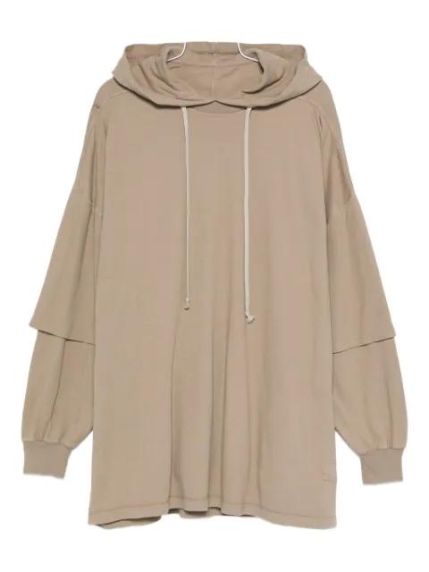 double-layered hoodied sweater by RICK OWENS DRKSHDW
