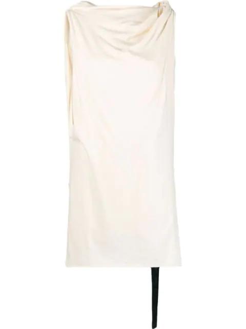 draped organic cotton tunic by RICK OWENS DRKSHDW
