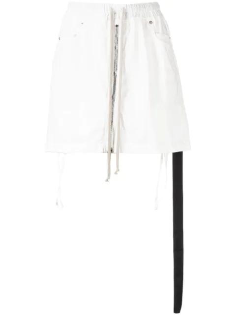 drawstring denim mini skirt by RICK OWENS DRKSHDW
