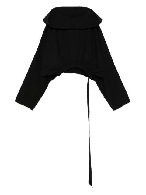 drawstring hoodied top by RICK OWENS DRKSHDW