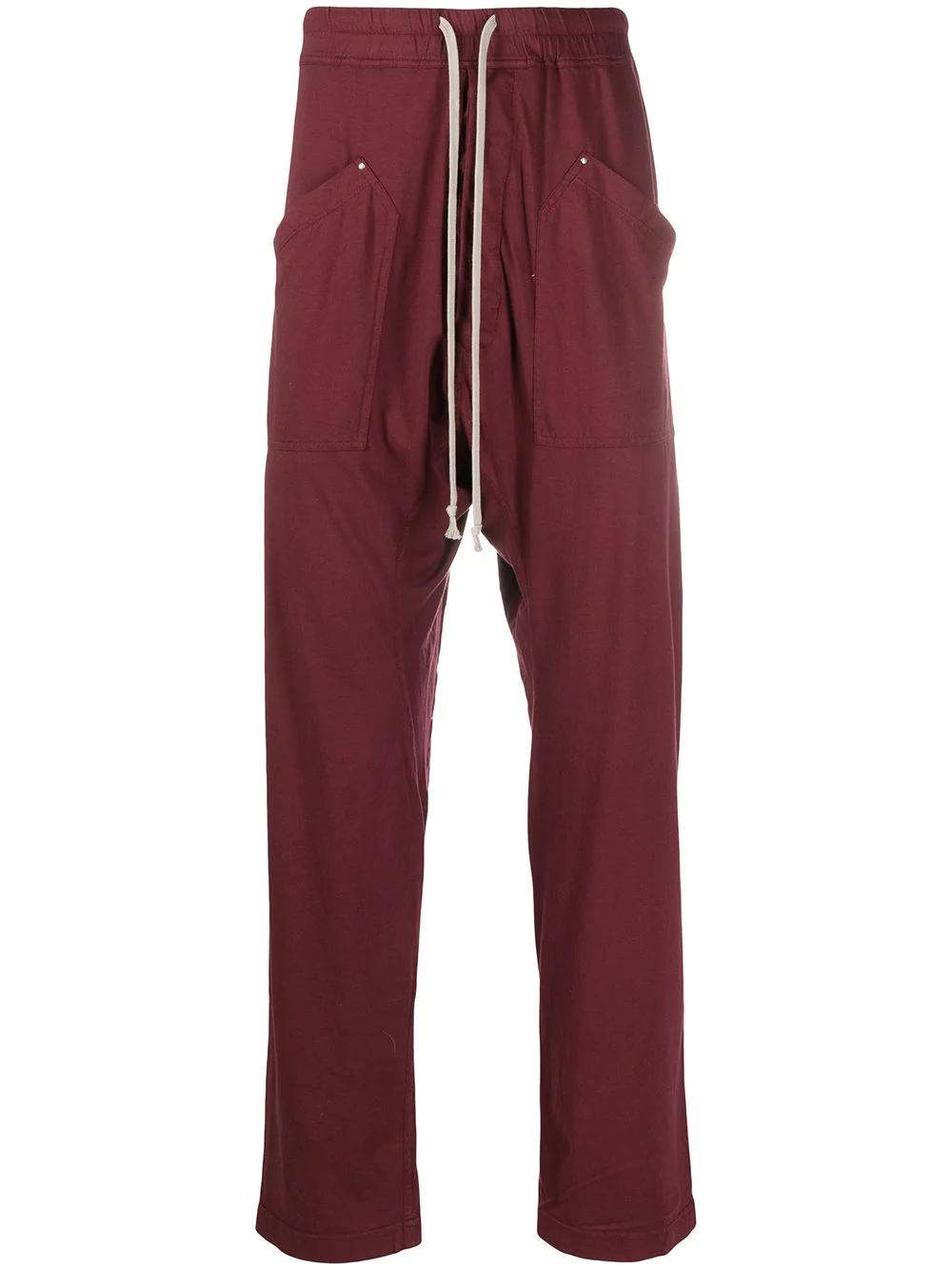 drop-crotch track trousers by RICK OWENS DRKSHDW