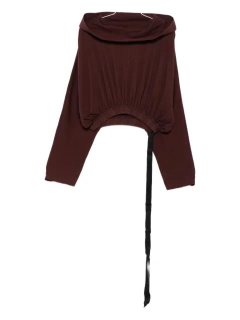 elastic-waist hoodie by RICK OWENS DRKSHDW