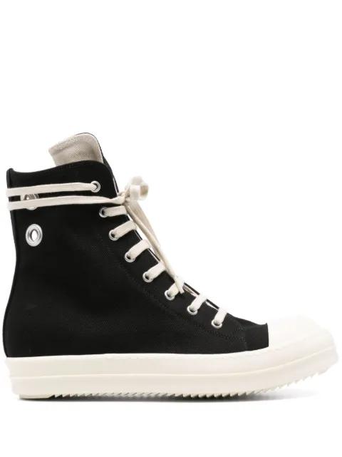 eyelet-detail high-top sneakers by RICK OWENS DRKSHDW