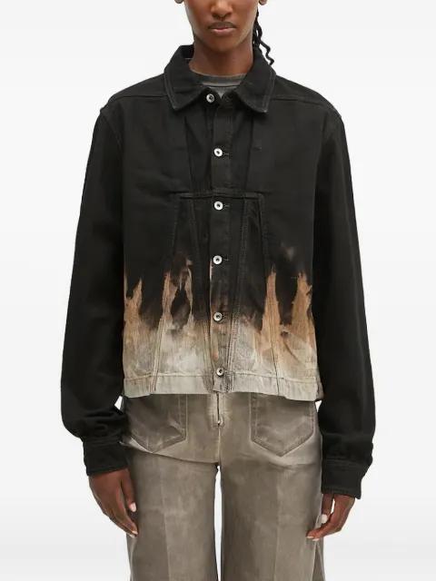 flame-print denim jacket by RICK OWENS DRKSHDW