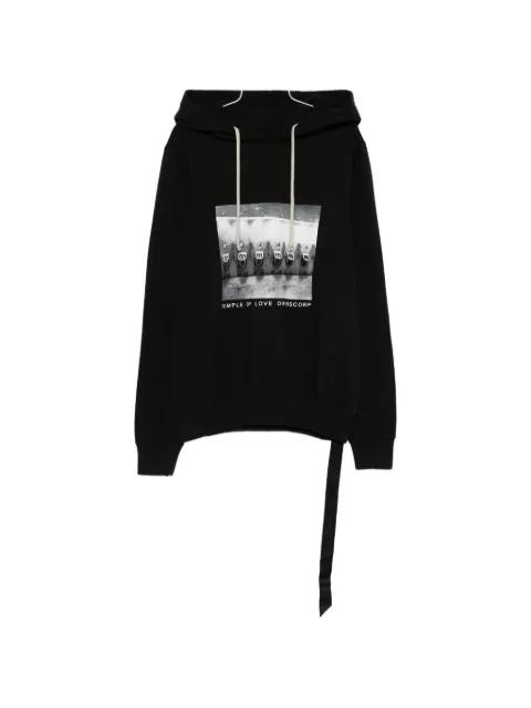 graphic oversized hoodie by RICK OWENS DRKSHDW