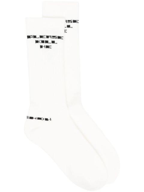 graphic print knee-high socks by RICK OWENS DRKSHDW