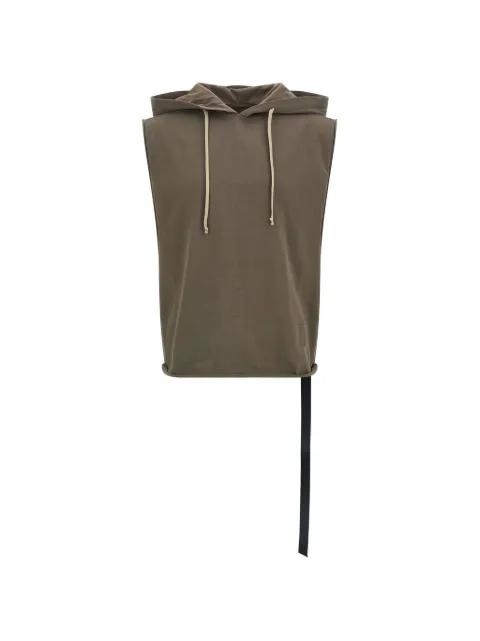 hoodied raw-cut vest by RICK OWENS DRKSHDW