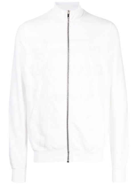 logo-embossed zip-front cotton jacket by RICK OWENS DRKSHDW