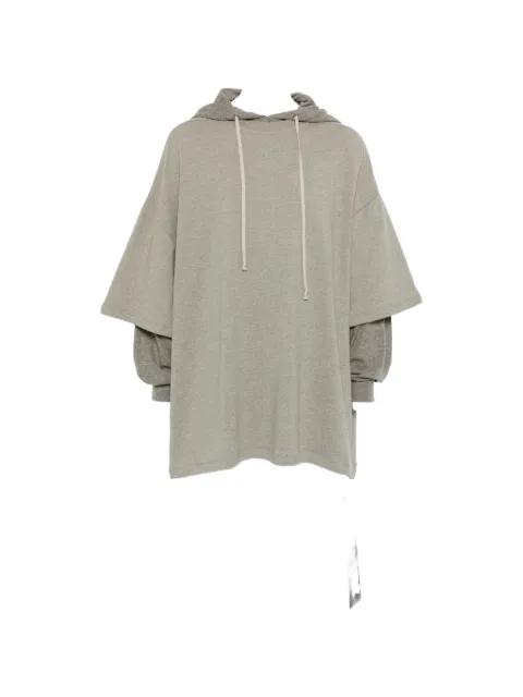 melange-effect layered sweatshirt by RICK OWENS DRKSHDW