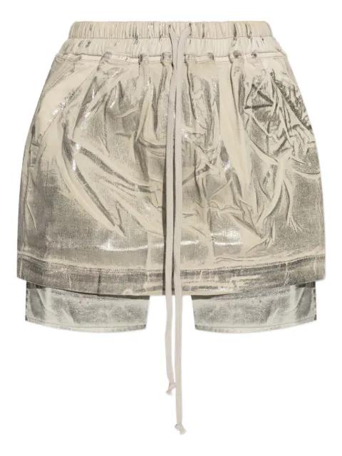 metallic-effect layered skirt by RICK OWENS DRKSHDW