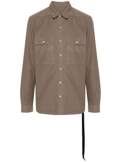 organic cotton poplin shirt by RICK OWENS DRKSHDW