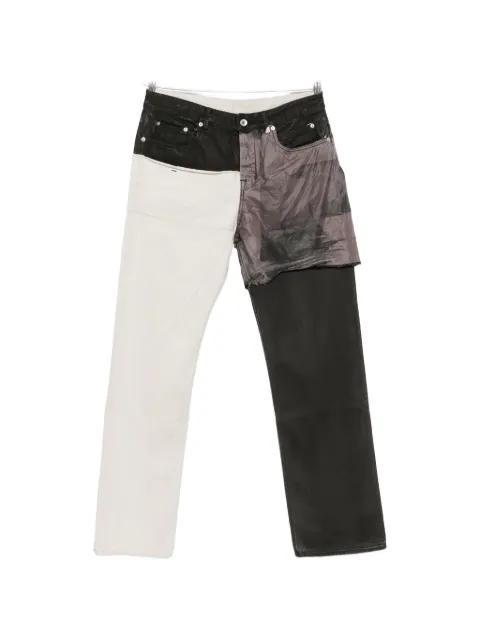 patchwork denim jeans by RICK OWENS DRKSHDW